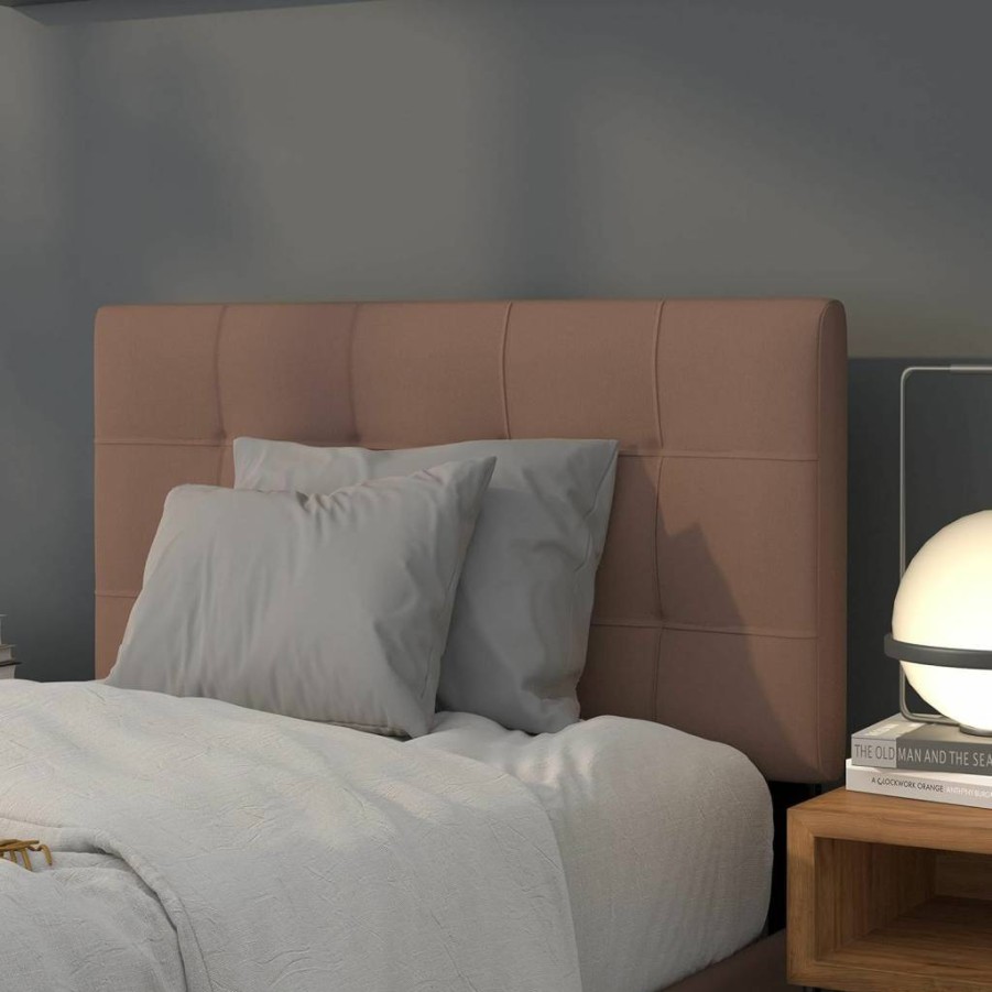 Flash Furniture Black Bedford Tufted Upholstered Twin Headboard - Modern Fabric Headboard for Bedroom Decor