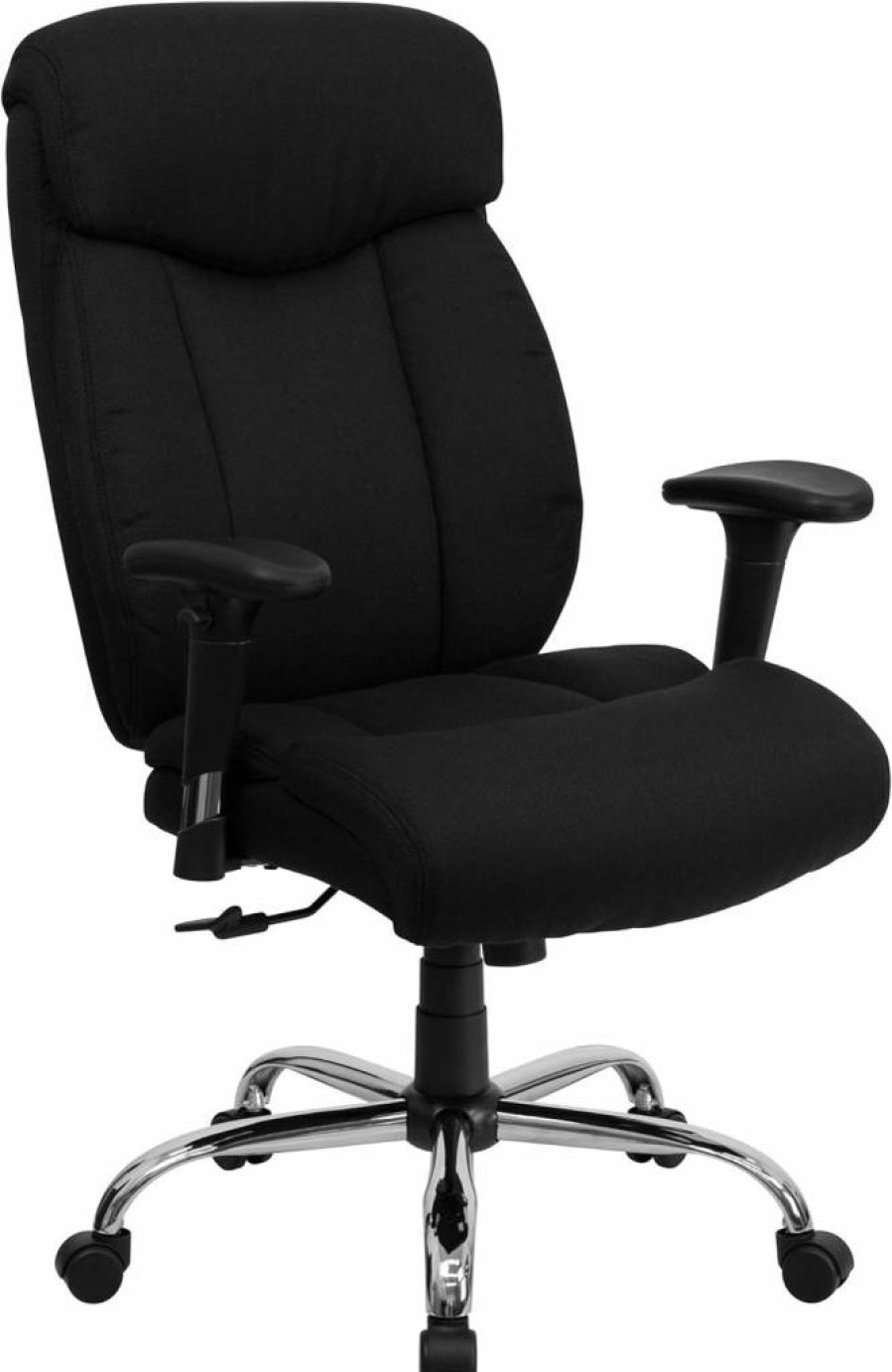 Flash Furniture Hercules Series Big & Tall Executive Office Chair - High-Back Ergonomic Swivel Chair with Adjustable Headrest & Padded Seat, Black LeatherSoft Design