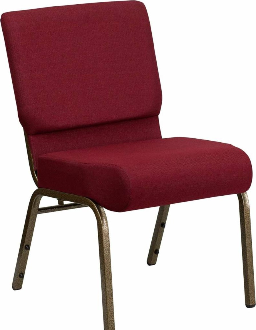 Flash Furniture Hercules Series 21" Wide Dark Gray Fabric Church Chair with Silver Vein Metal Frame