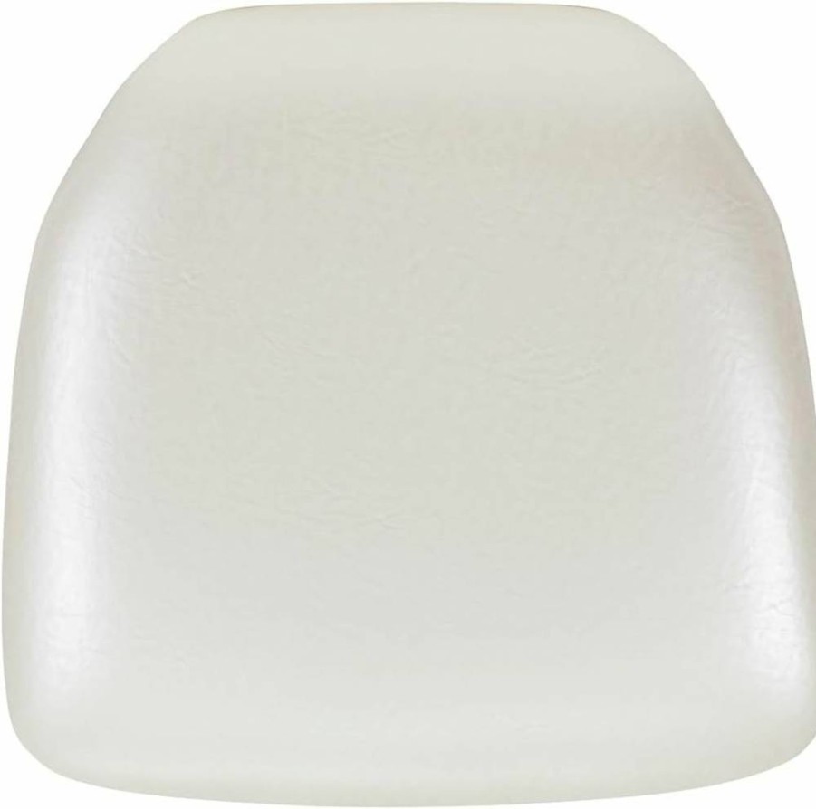 Flash Furniture 20-Pack Ivory Vinyl Chiavari Chair Cushions - Set of 20 Seat Pads for Event & Wedding Chairs