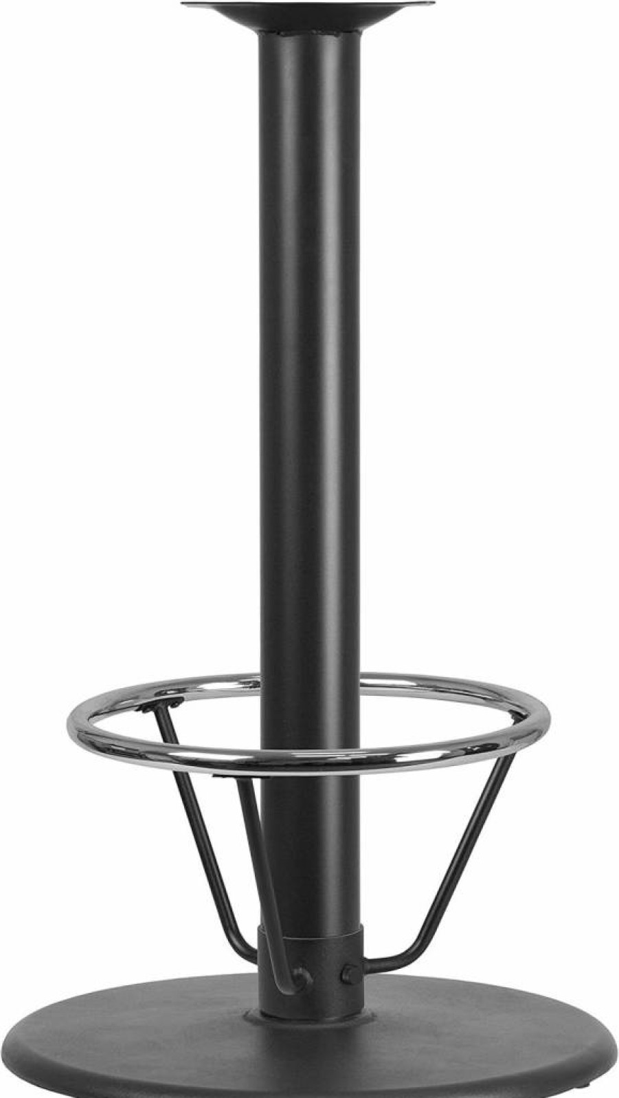 Flash Furniture 24-Inch Round Bar Table Base with 4-Inch Diameter Column and Foot Ring for Restaurant Height