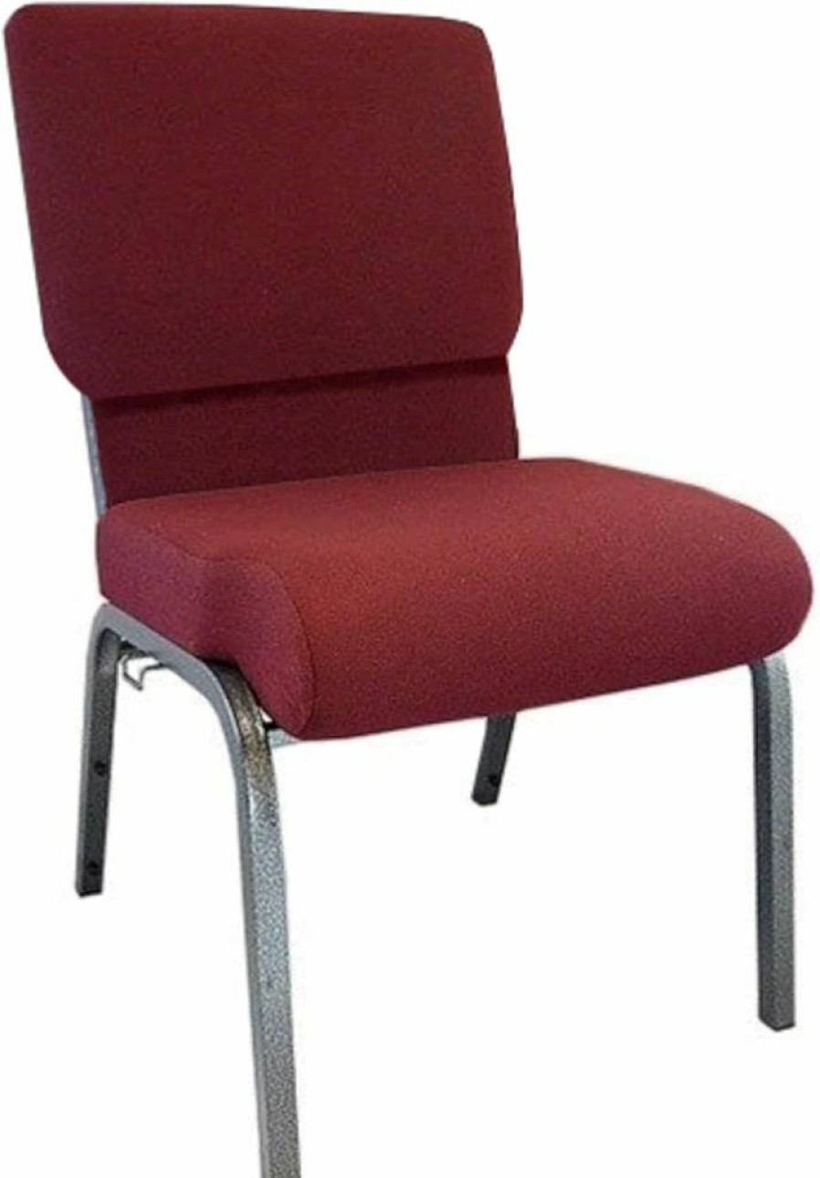 Flash Furniture Maroon Church Chair - 20.5" Wide Comfortable Seating for Events & Worship