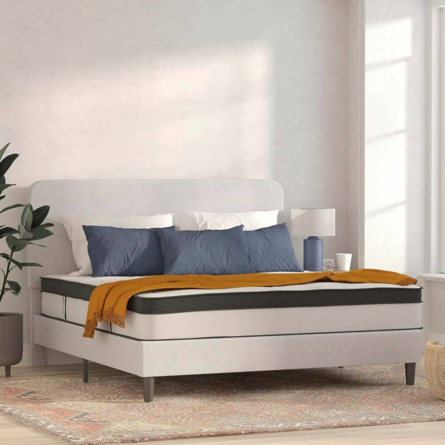 Flash Furniture Capri 12 Inch Full Mattress - CertiPUR-US Certified Memory Foam & Pocket Springs, Bed in a Box, White
