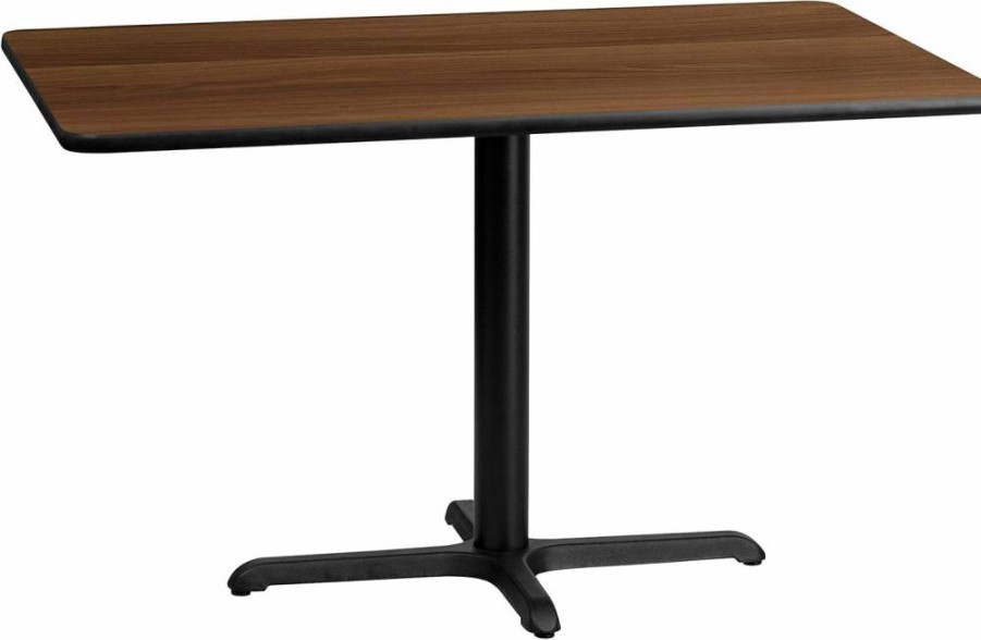 Flash Furniture Graniss 30x48 Inch Rectangular Laminate Table Top with Adjustable Height Base - Natural Finish