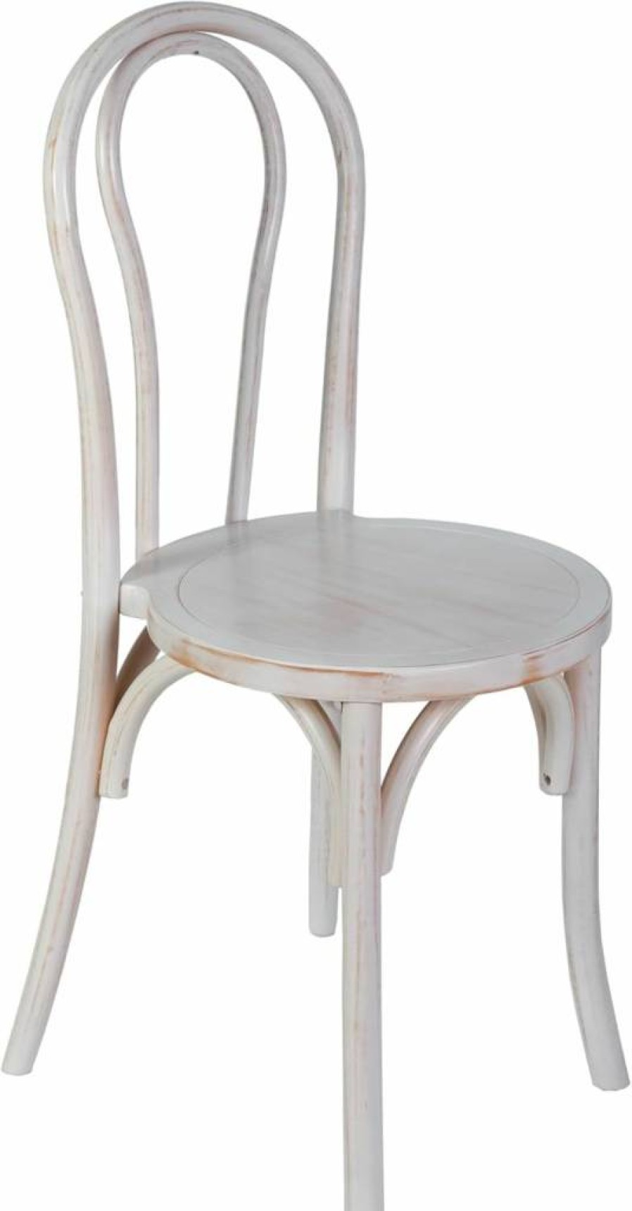 Flash Furniture Betsy Solid Wood Stackable Dining Chair - Thonet Style, White Wash Finish, 350 lbs Weight Capacity, Mortise & Tenon Construction