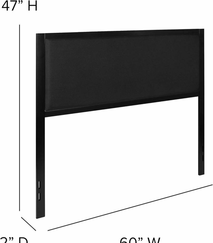 Flash Furniture Black Upholstered Queen Headboard - Melbourne Metal Fabric Design