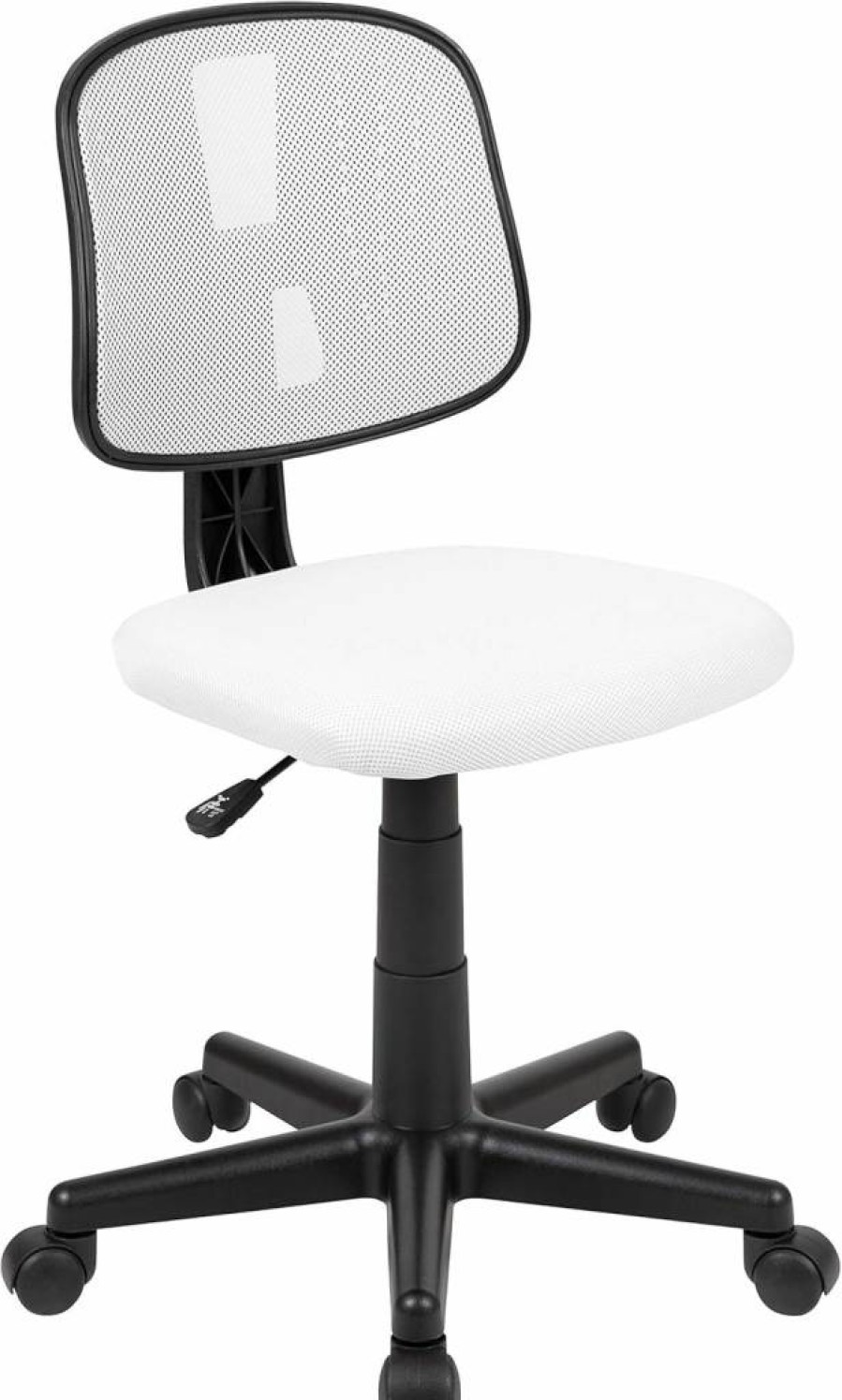 Flash Furniture Mid-Back Ergonomic Mesh Office Chair - Swivel Task Chair with Adjustable Height & Pivot Back, Black