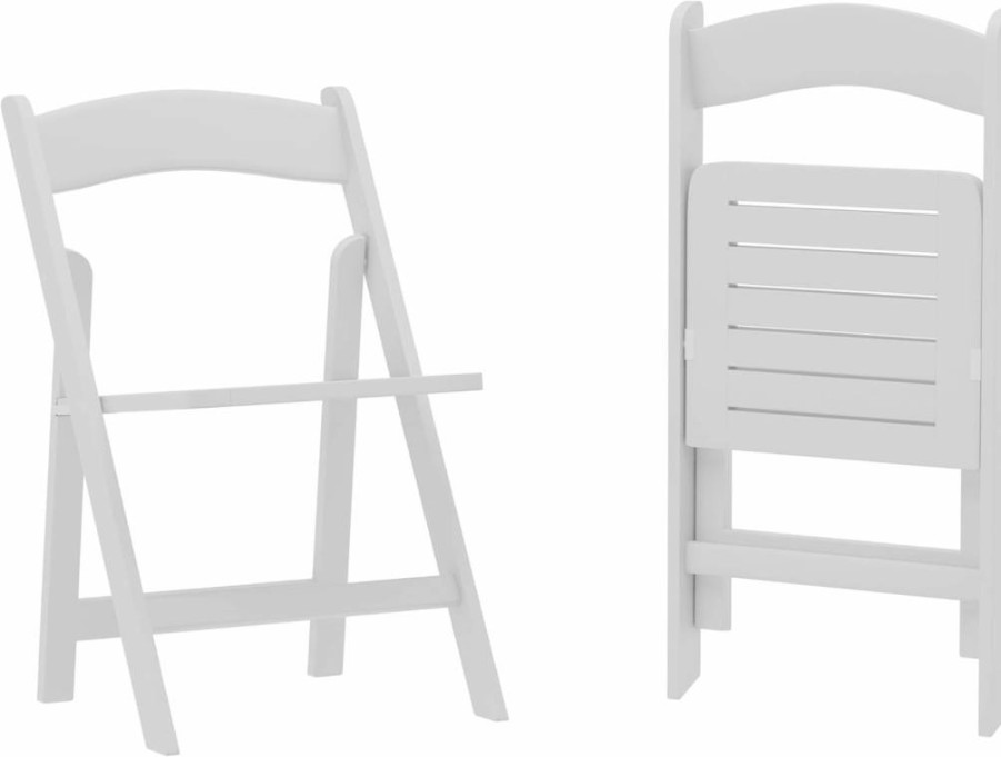 Flash Furniture Holden Solid Wood Folding Dining Chairs, Set of 4, Early American Finish - Commercial Grade
