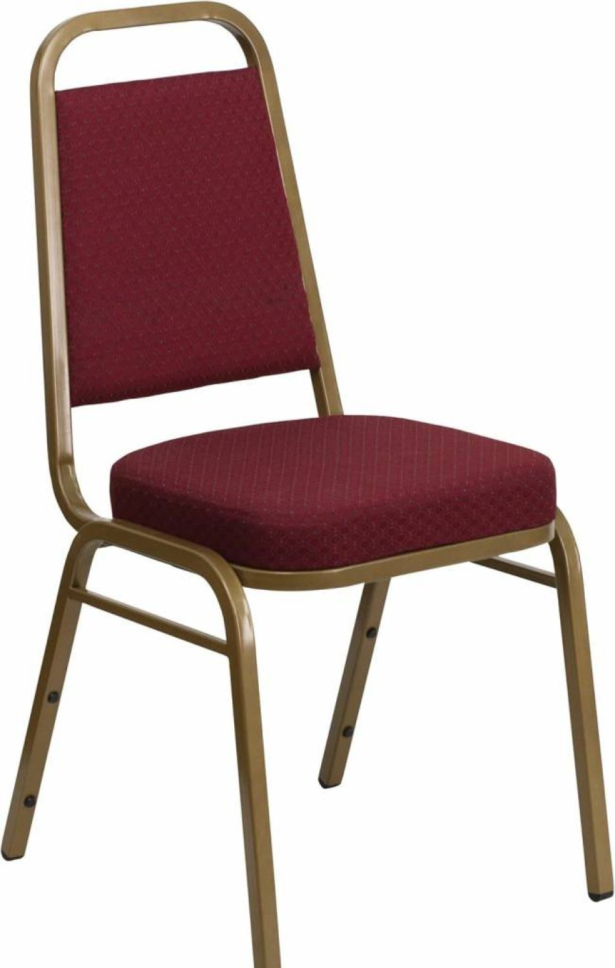 Flash Furniture 4-Pack Black Vinyl Stacking Banquet Chairs with Trapezoidal Back - Hercules Series, Set of 4, Black Frame