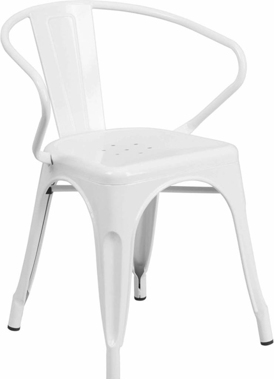 Flash Furniture Luna Green Metal Armchair - Durable Indoor & Outdoor Commercial Seating