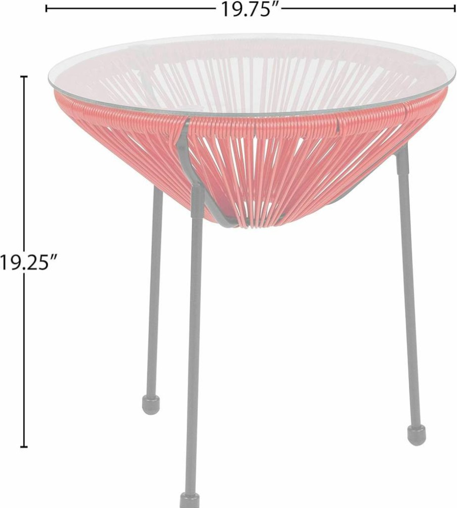 Flash Furniture Valencia Oval Rattan Table with Glass Top - Grey Comfort Series Take Ten Dining Table