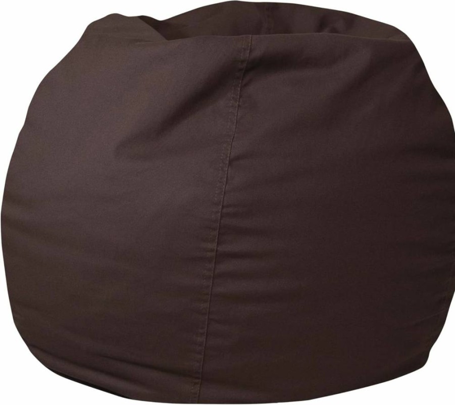 Flash Furniture Dillon Kids Bean Bag Chair - Machine Washable Furry Cover, Foam-Filled for Teens & Children, White