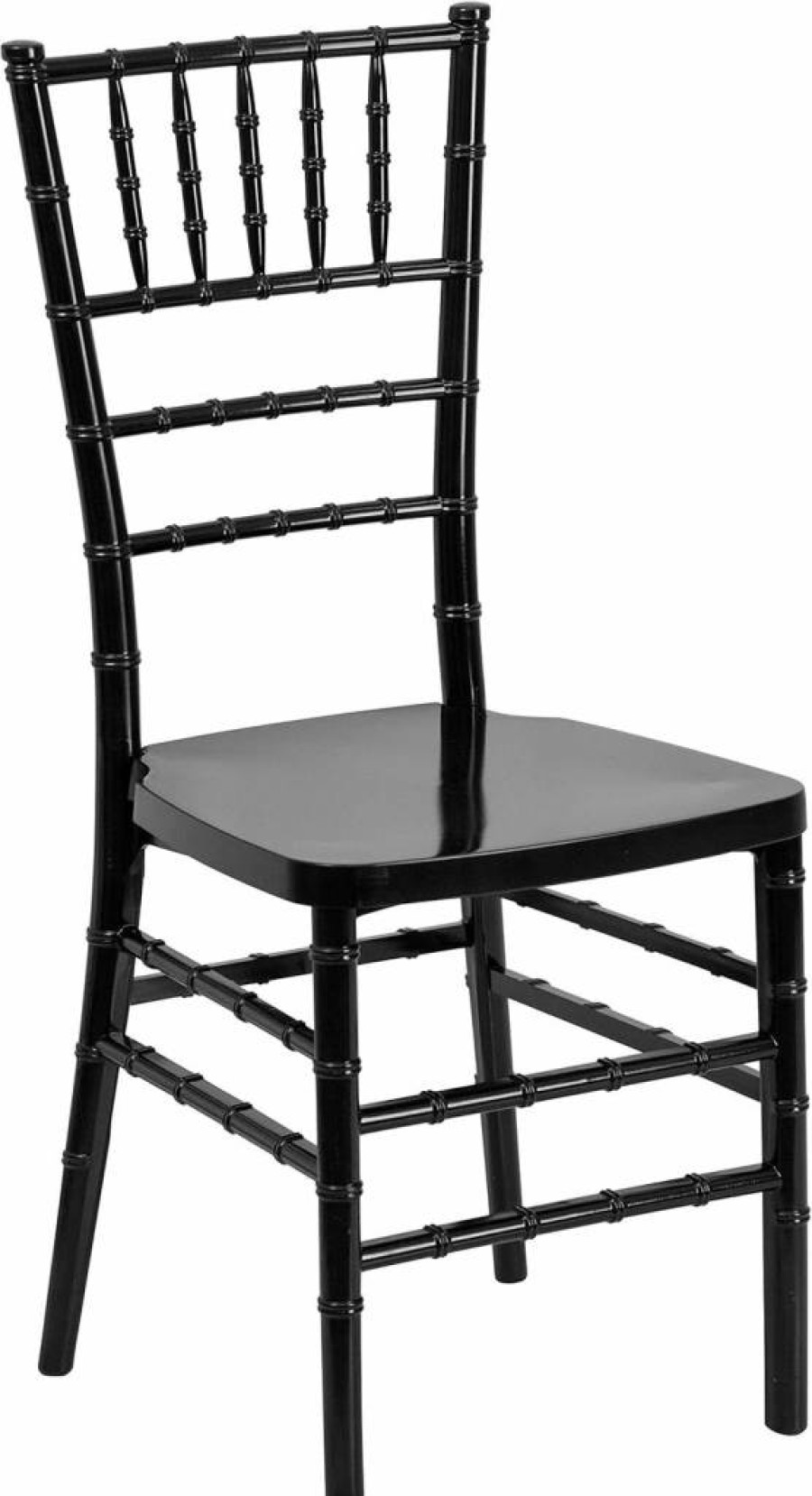 Flash Furniture Hercules Series Black Resin Stackable Chiavari Chair - Premium Commercial Event Seating