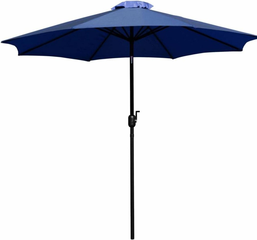 Flash Furniture 9ft Round Outdoor Patio Umbrella with Crank & Tilt - Aluminum Pole Red Kona Sun Shade