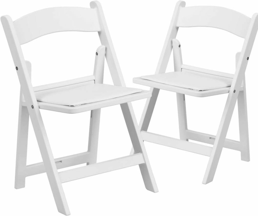 Flash Furniture Hercules Series 10-Pack White Kids Folding Chairs - Padded Event Seats for Children, 264 lbs Weight Capacity