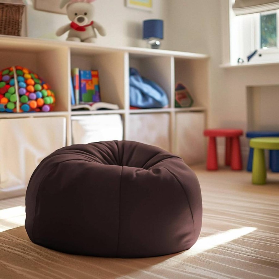 Flash Furniture Dillon Kids Bean Bag Chair - Machine Washable Green Cover, Foam-Filled for Teens & Children