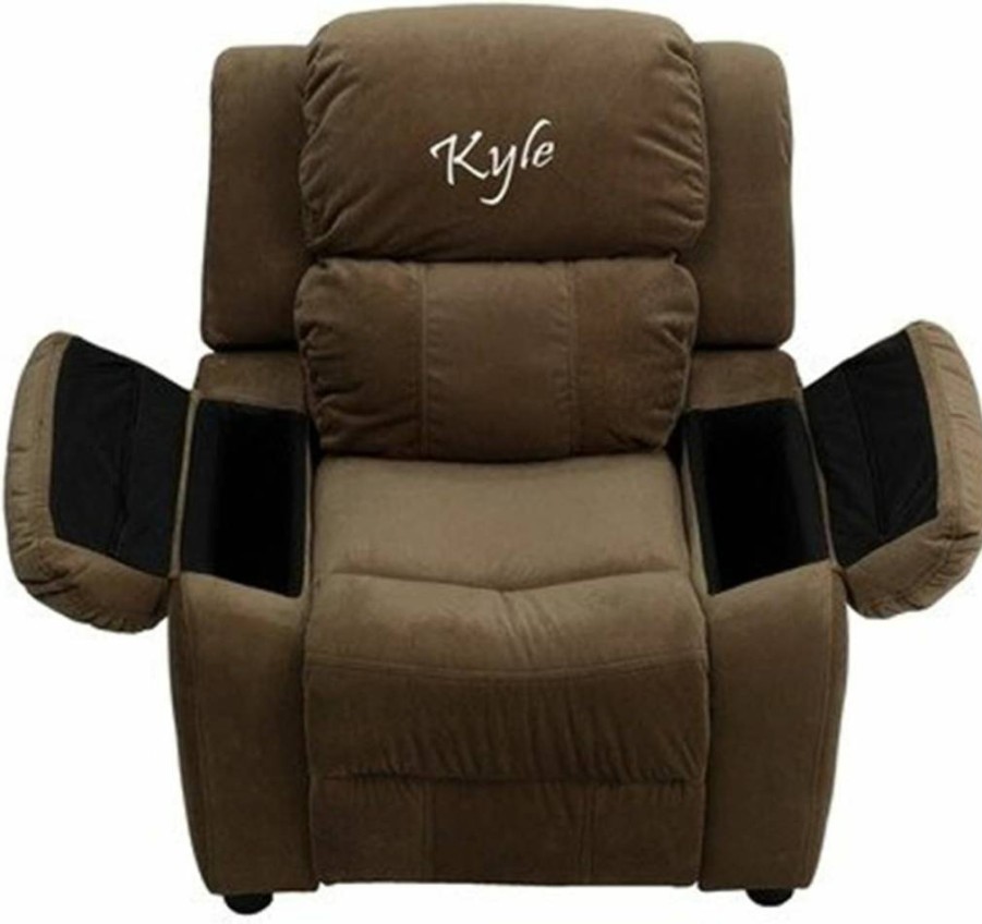 Flash Furniture Brown Microfiber Kids Recliner Chair
