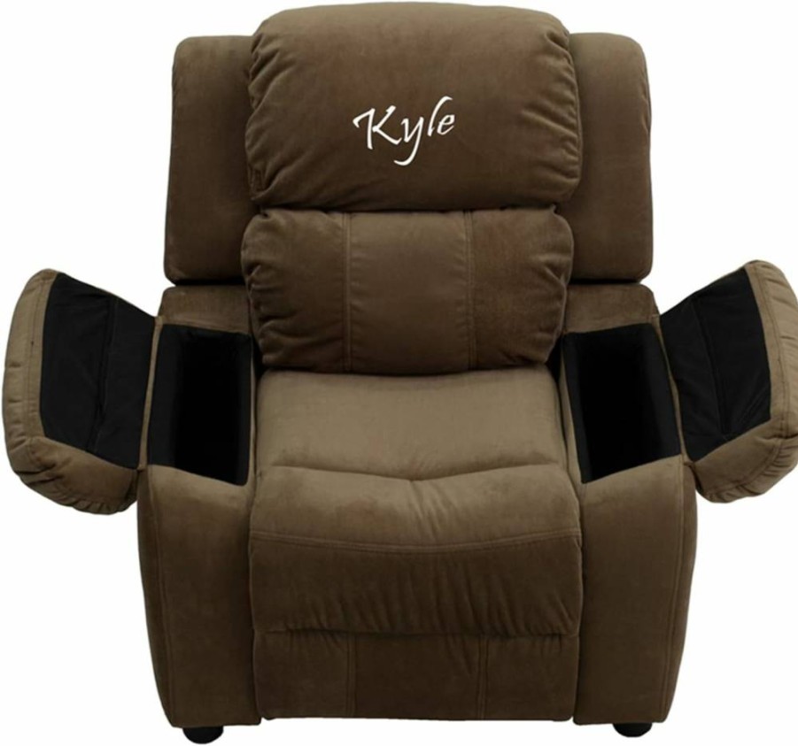 Flash Furniture Brown Microfiber Kids Recliner Chair