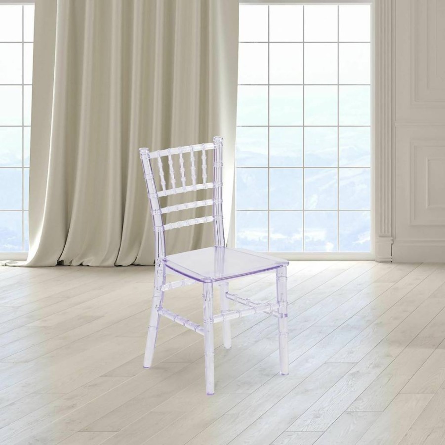 Flash Furniture Hercules Series Kids' Resin Chairs - Set of 10 White Event Chairs for Commercial & Residential Use, 330 lb Capacity