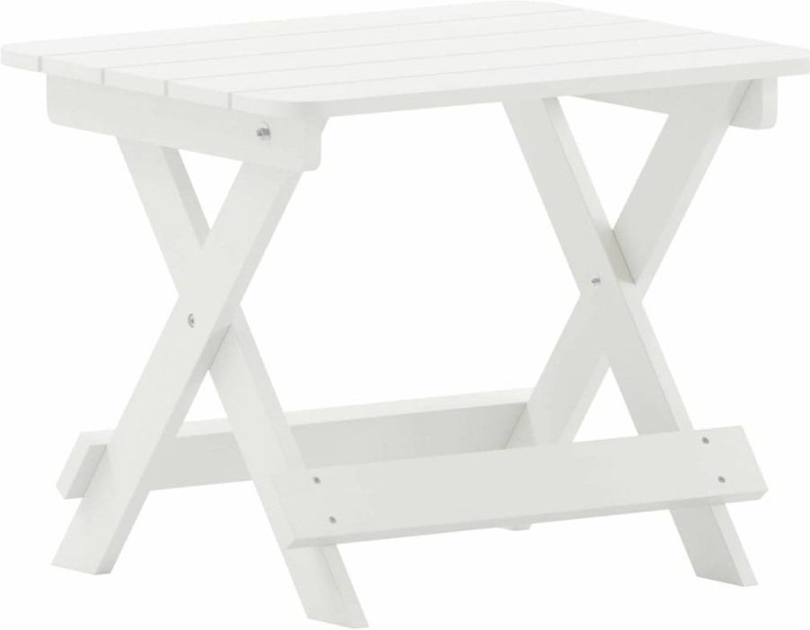 Flash Furniture Halifax Outdoor Folding Side Table - Portable All-Weather HDPE Adirondack Accent Table, Gray - Compact Patio, Deck, or Garden Side Table - Set of 1