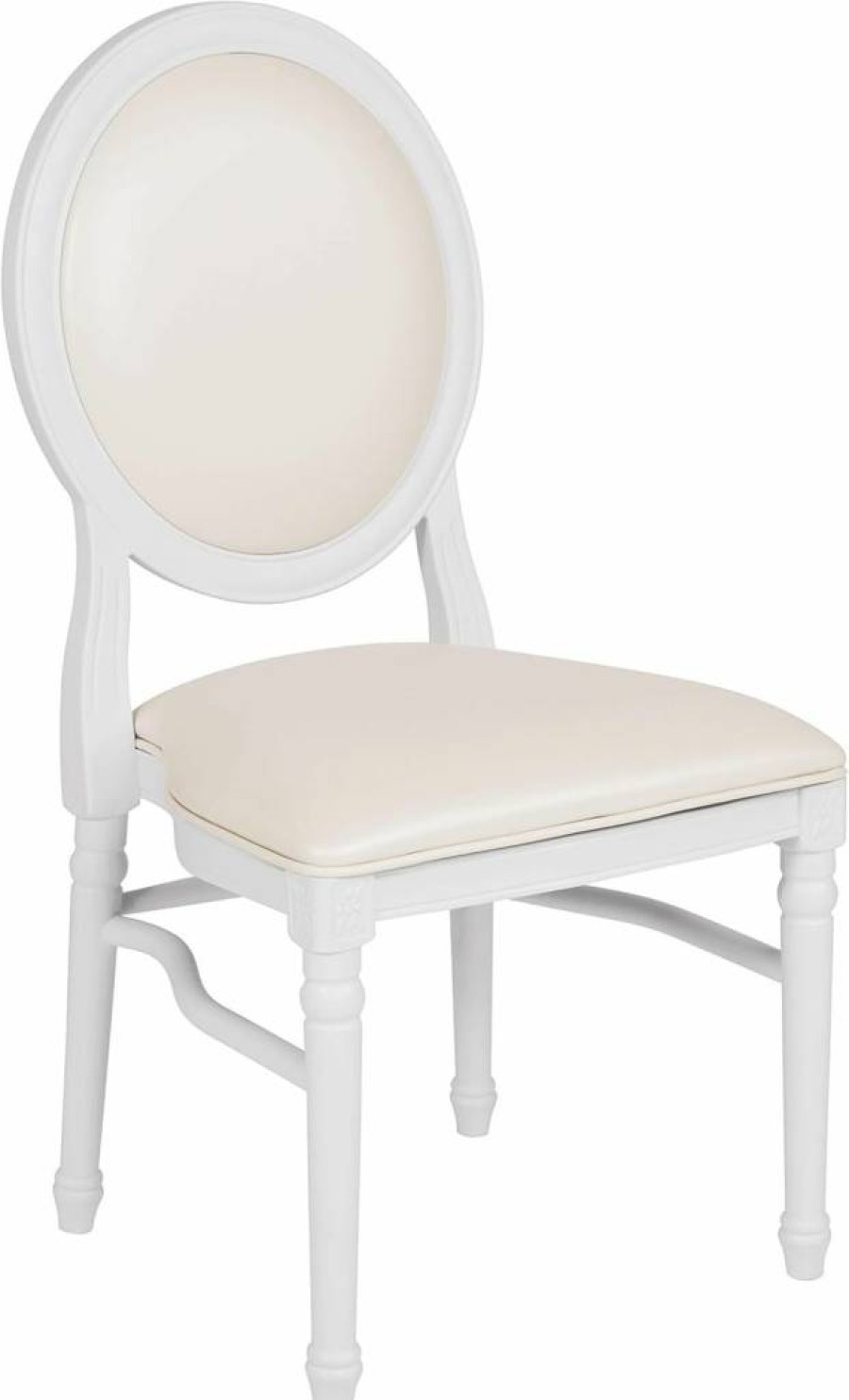 Flash Furniture Hercules Series King Louis Chair - 900 lb Capacity, Tufted Black Vinyl Seat, Sturdy Black Frame