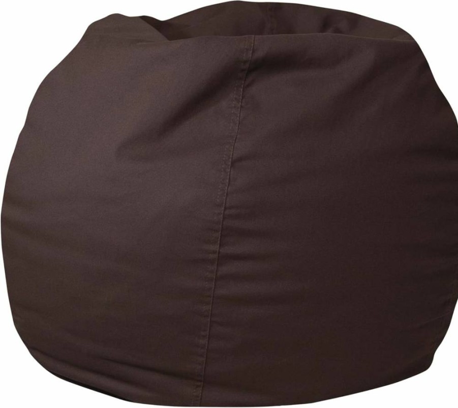 Flash Furniture Dillon Kids Bean Bag Chair - Machine Washable Navy Blue Cover, Foam-Filled for Children & Teens