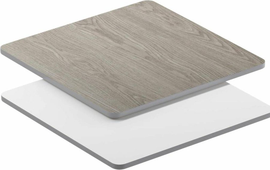 Flash Furniture Glenbrook 24x42 Inch Rectangular Table Top - Reversible Laminate in Black or Mahogany