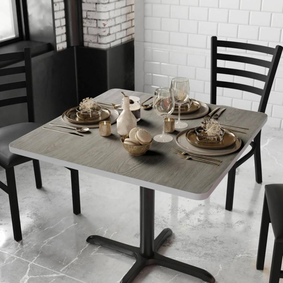 Flash Furniture Glenbrook 24x42 Inch Rectangular Table Top - Reversible Laminate in Black or Mahogany