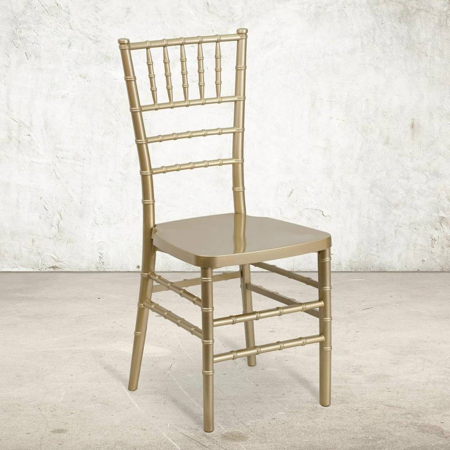 Flash Furniture Hercules Gold Chiavari Chair - Premium Event Seating for Weddings, Banquets & Formal Occasions