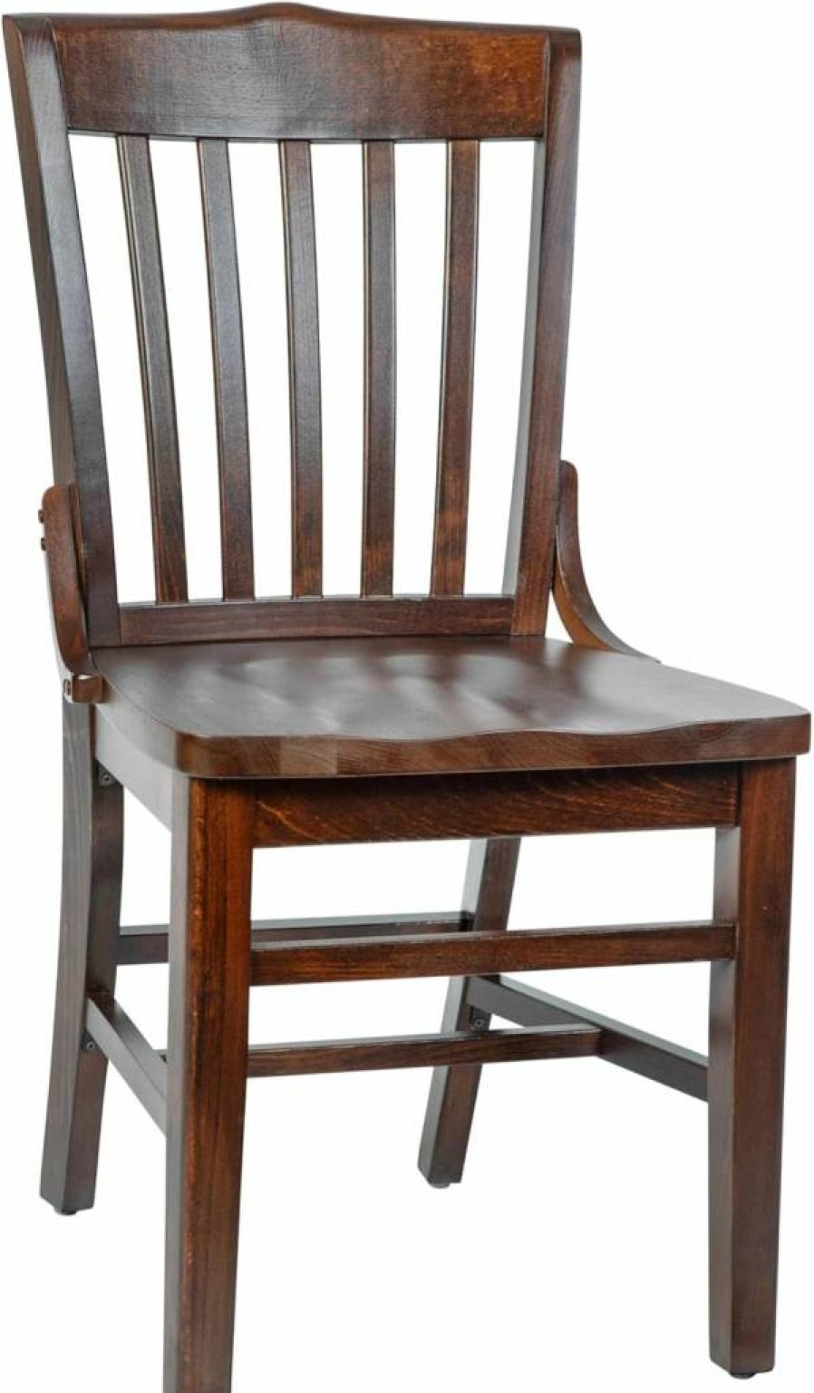 Flash Furniture Hercules Series Mahogany Wood Dining Chair - Traditional Elegant Walnut Wood Restaurant Chair for School or Home