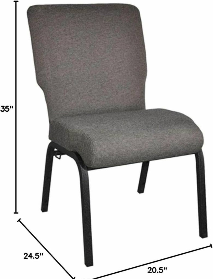 Flash Furniture 20.5 Inch Wide Advantage Fossil Church Chair - Durable Stackable Seating for Worship Spaces