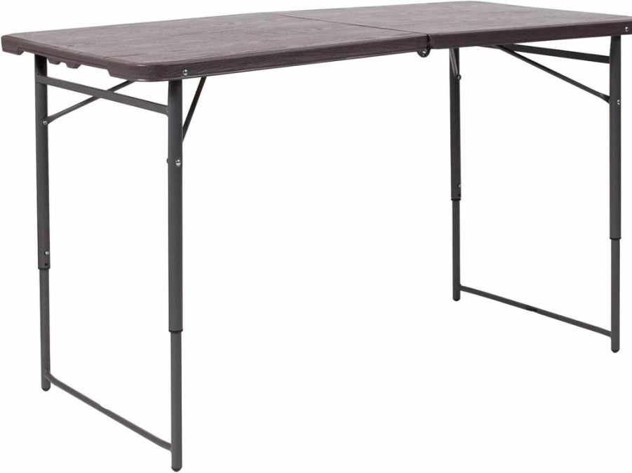Flash Furniture Elon 6-Foot White Plastic Folding Table - Portable Indoor/Outdoor Banquet & Event Table