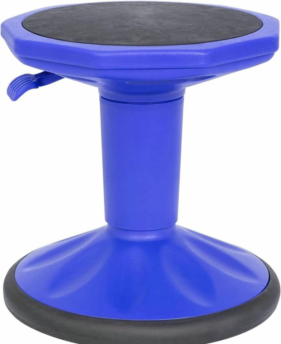 Flash Furniture Carter Adjustable Height Wobble Stool, 360-Degree Swivel Active Learning Seat for Classroom, Backless Ergonomic Stool 14-18 Inches, Green