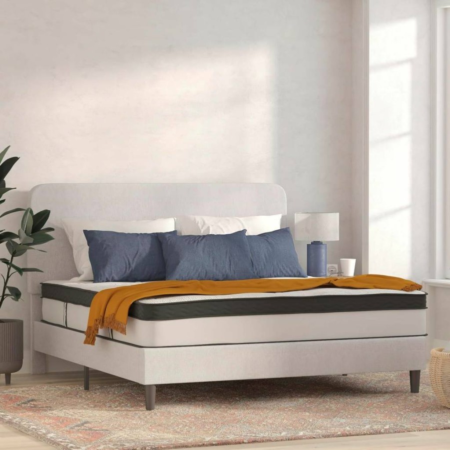 Flash Furniture Capri 12" Hybrid Mattress in a Box - Queen Size, Pocket Spring & Foam for Pressure Relief, Comfortable Sleep
