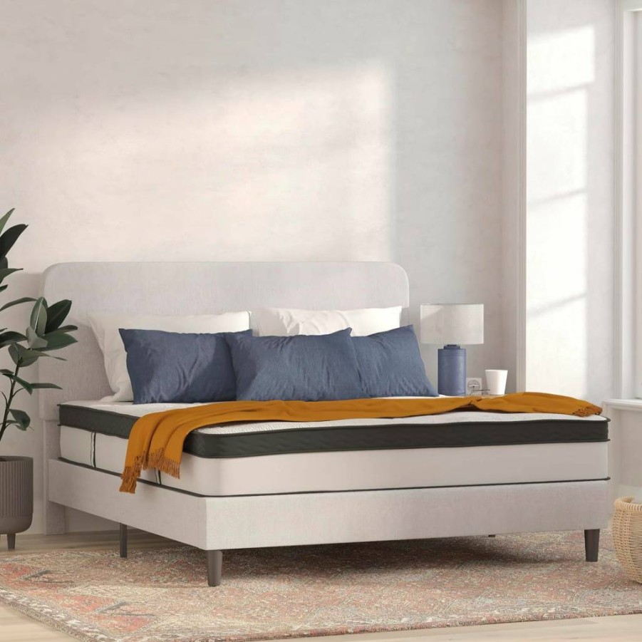Flash Furniture Capri 12" King Hybrid Mattress in a Box - Pocket Spring & Foam for Pressure Relief, Comfortable Sleep
