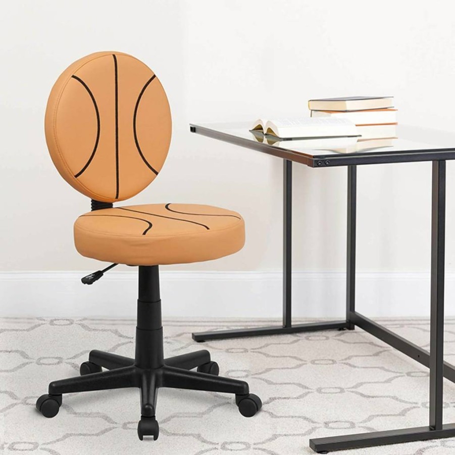 Flash Furniture Billy Swivel Office Chair with Arms - Adjustable Soccer Task Chair for Comfort & Style