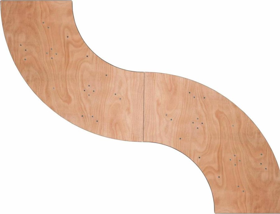 Flash Furniture 5.5ft x 2ft Ginny Serpentine Folding Banquet Table - Portable Wood Event Table