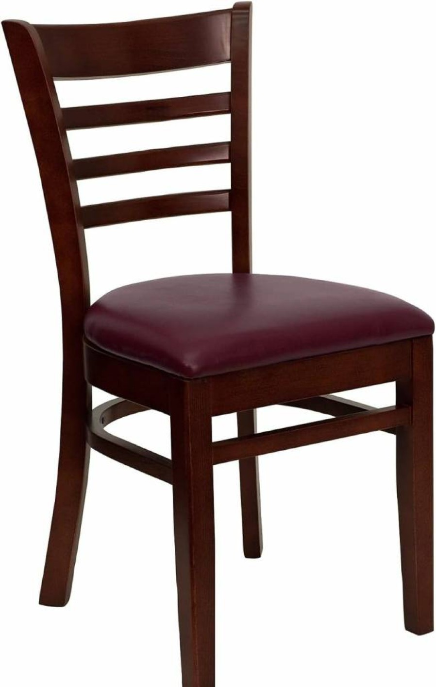 Flash Furniture Hercules Series Cherry Wood Ladder Back Dining Chair for Restaurant and Home Use