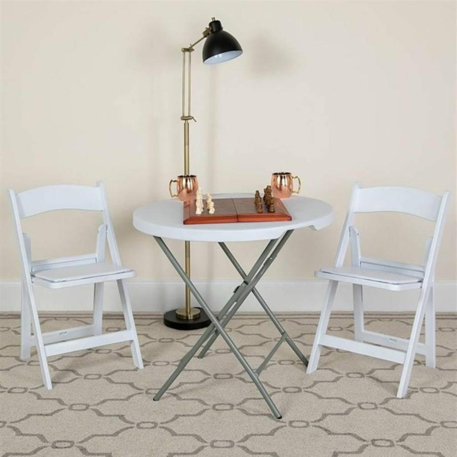 Flash Furniture Hercules Series 4-Pack Black Stackable Folding Chairs - 1000 lb Capacity, Commercial Event & Wedding Seating