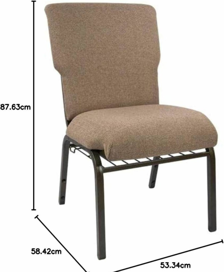 Flash Furniture Charcoal Gray Church Chair - 21" Wide, Durable & Comfortable Seating for Worship & Events