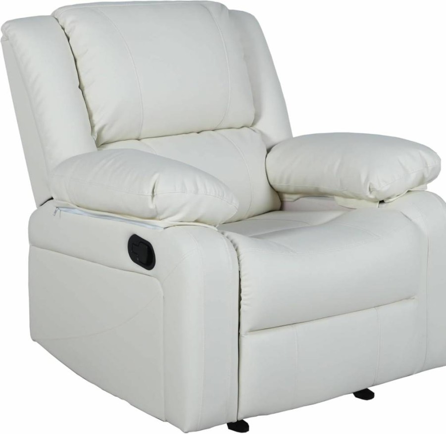 Flash Furniture Harmony Series Recliner - Black LeatherSoft Ergonomic Comfort Chair for Living Room