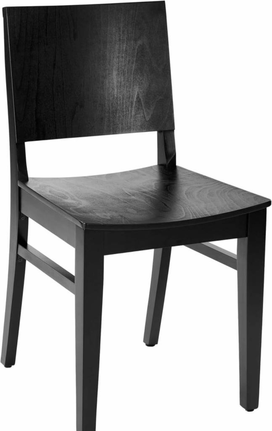 Flash Furniture 2-Pack Black Solid Wood Dining Chairs with Curved Backrest & Mortise-Tenon Construction – Naples Commercial Series