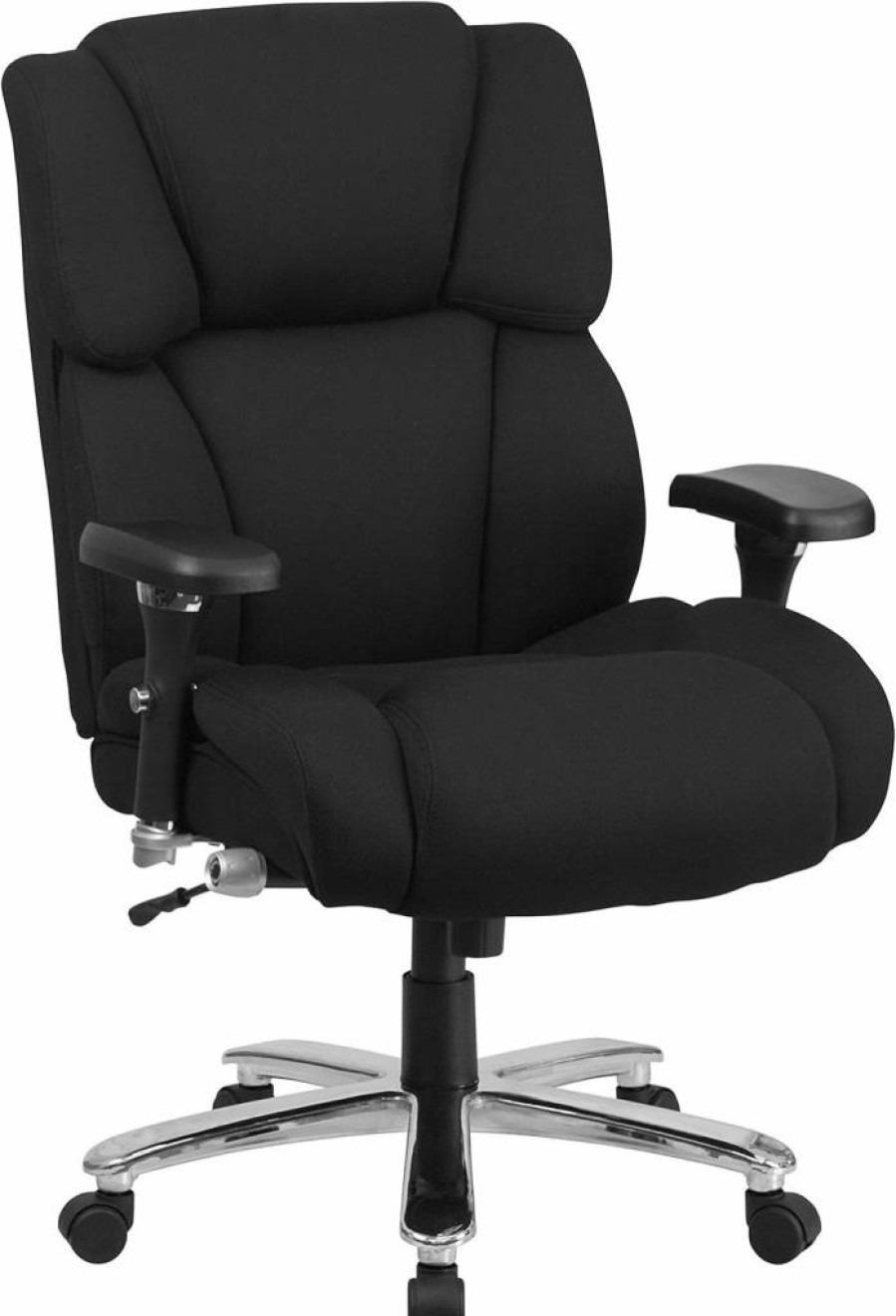 Flash Furniture Hercules Series Big & Tall Executive Office Chair - 400 lb Capacity, Ergonomic Design with Lumbar Support, Black Fabric