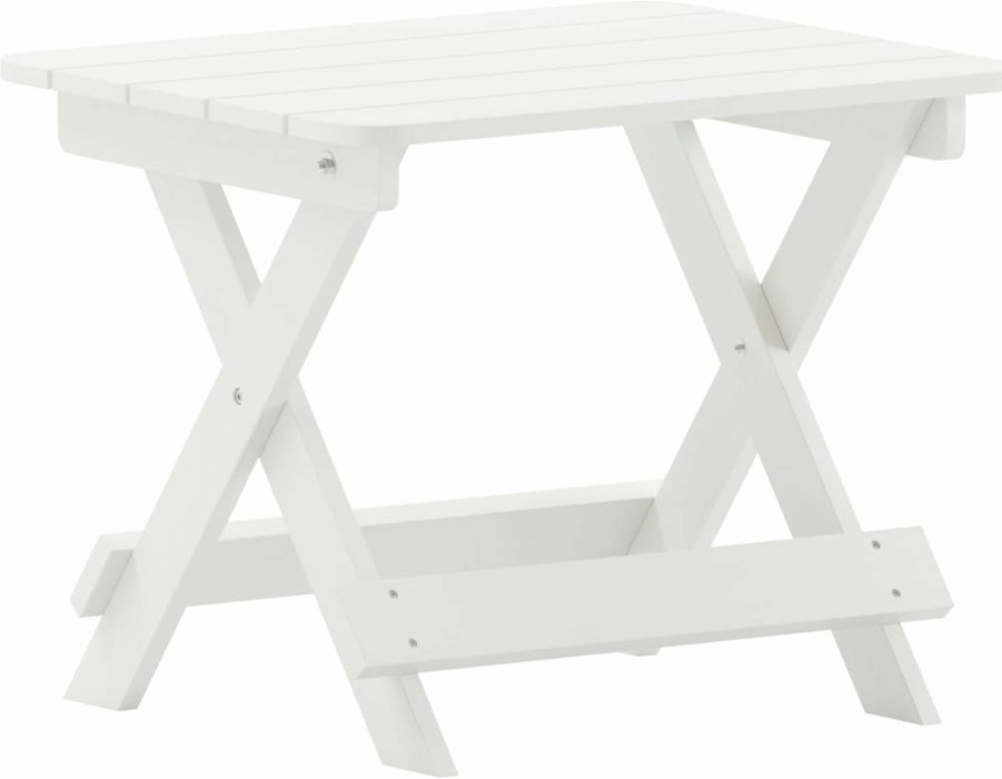 Flash Furniture Halifax Outdoor Folding Side Table - Portable, All-Weather HDPE Adirondack Accent Table in Black