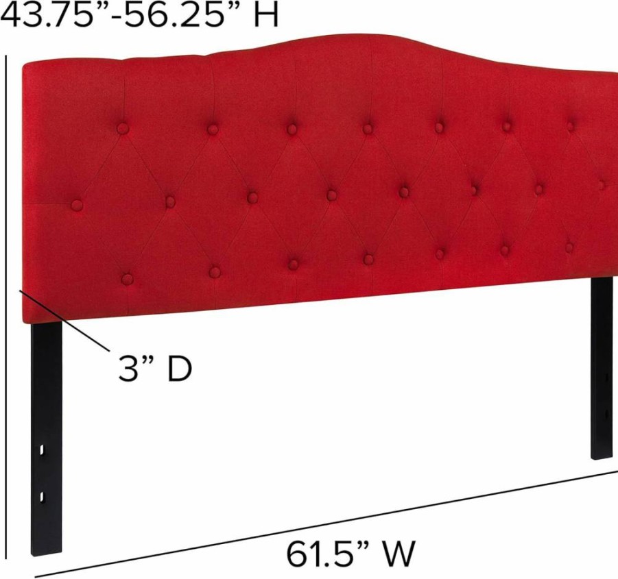 Flash Furniture Light Gray Tufted Upholstered Full Size Headboard - Cambridge Fabric Design