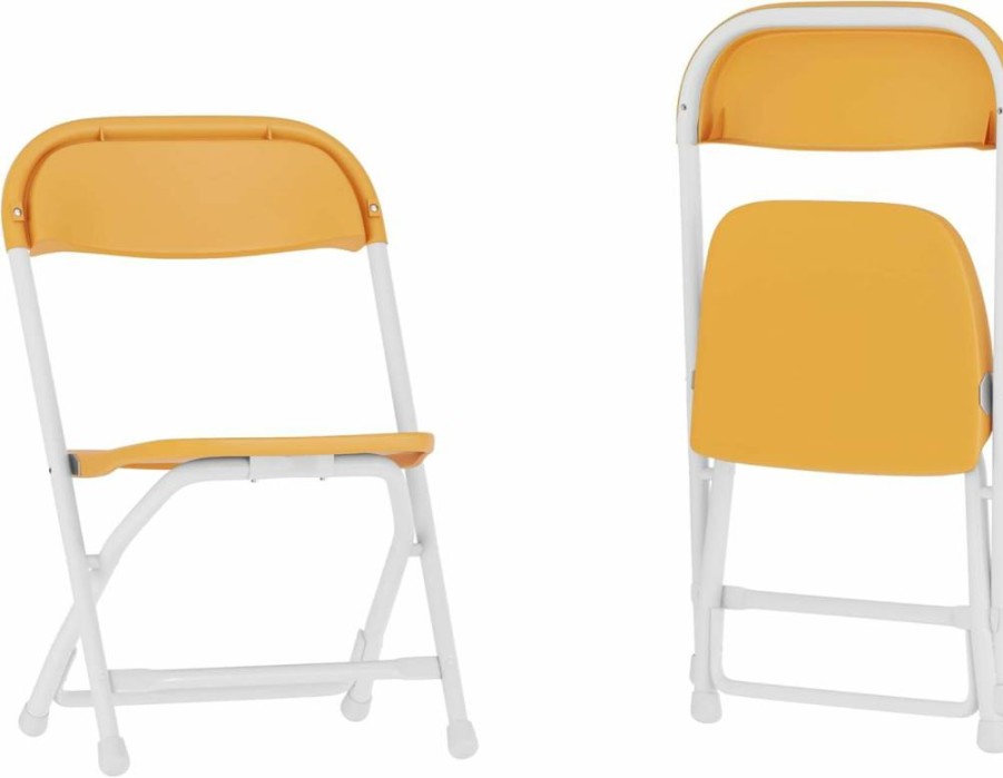 Flash Furniture 10-Pack White Plastic Kids Folding Chairs for Daycare, Preschool, Kindergarten & Events - Durable Timmy Children's Stackable Seating