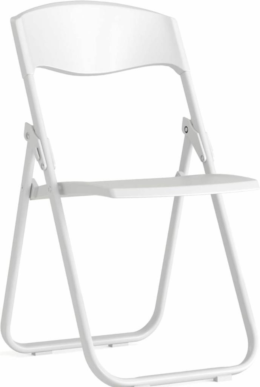 Flash Furniture Hercules Series Heavy Duty Black Plastic Folding Chair - 6 Pack, 500 lb Capacity, Built-In Ganging Brackets