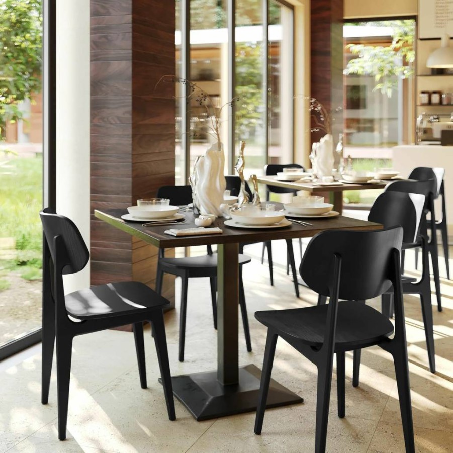 Flash Furniture Verona Solid Wood Dining Chair - Commercial Grade Restaurant Chair with Contoured Backrest, Antique Copper Finish, Durable Wood Frame for Home & Business Use