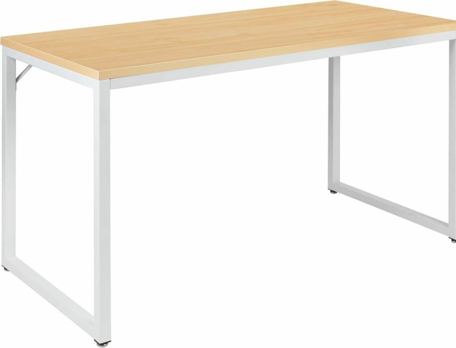 Flash Furniture Clifton Maple 28" Computer Desk with Storage Shelves, Study Desk for Home Office