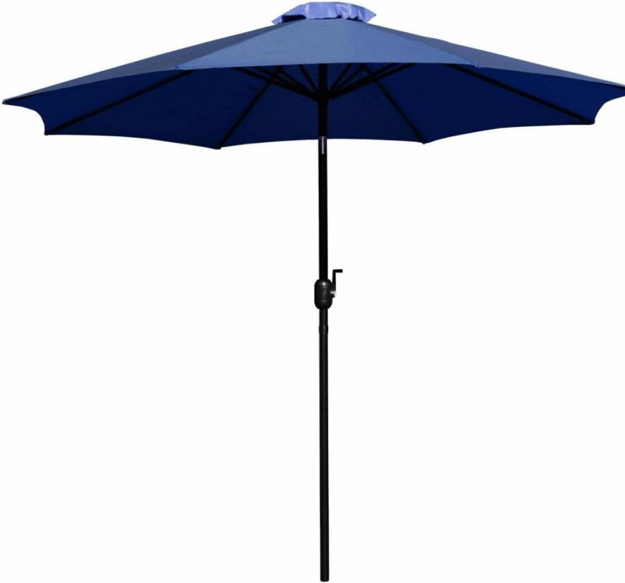 Flash Furniture 9ft Round Patio Umbrella with Crank & Tilt - Kona Tan Aluminum Outdoor Market Umbrella